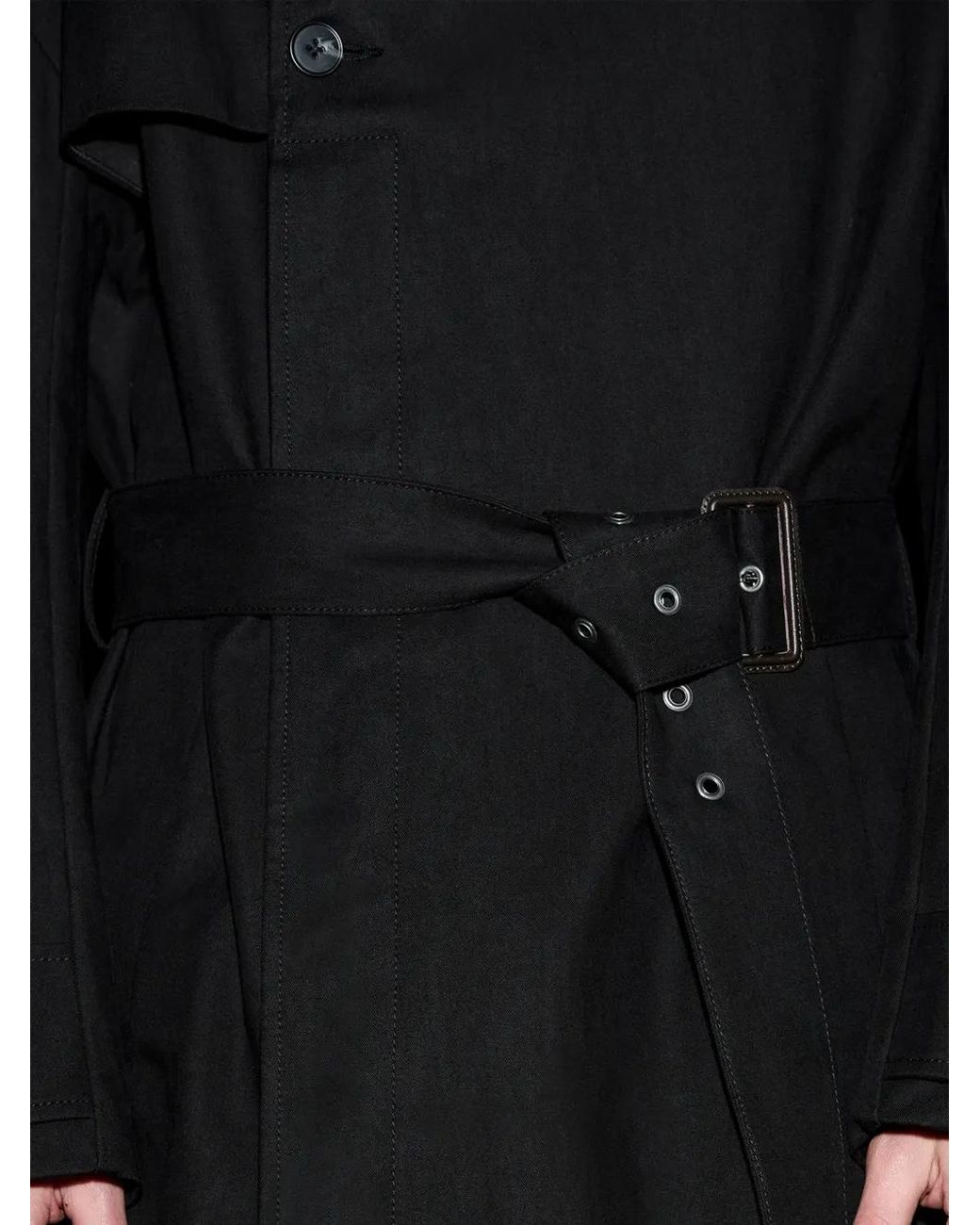 Gabardina Con Cinturón Entire studios de color Black
