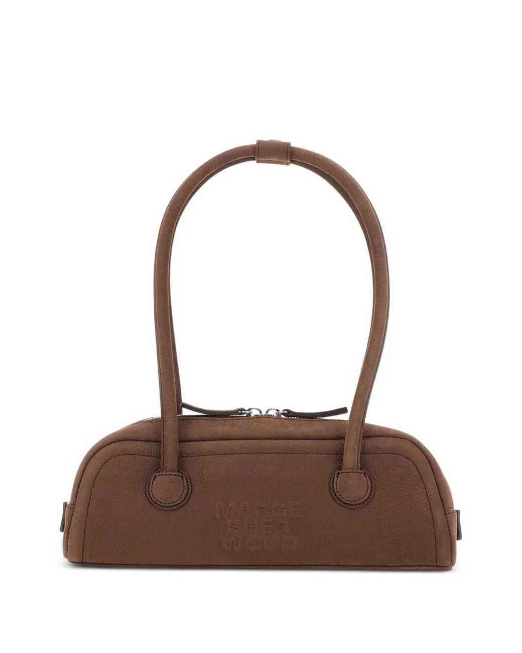 MARGE SHERWOOD Brown Mini Nubuck Leather Shoulder Bag