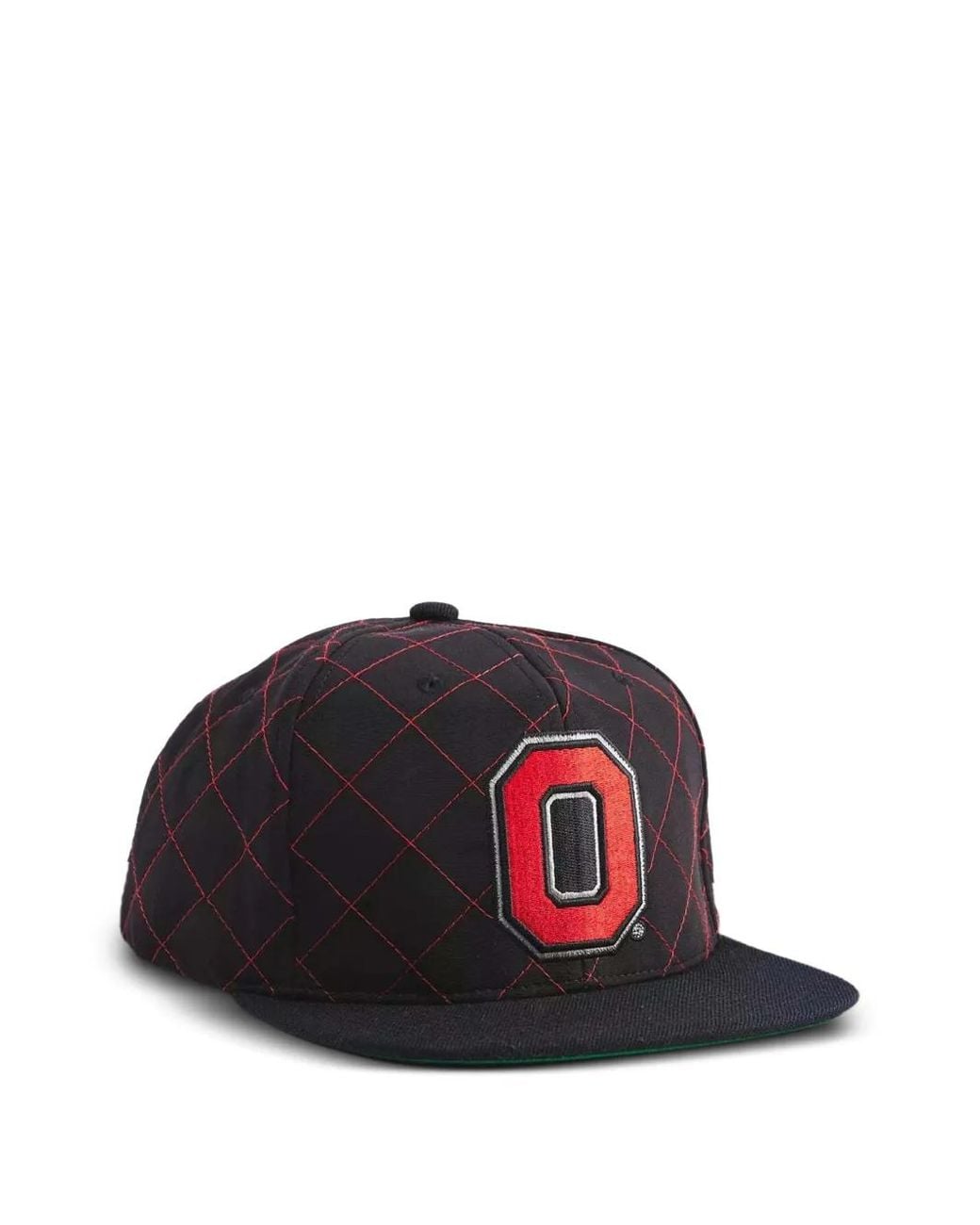 Mitchell & Ness Red Ncaa Ohio State Buckeyes Quilted Snapback Cap for men