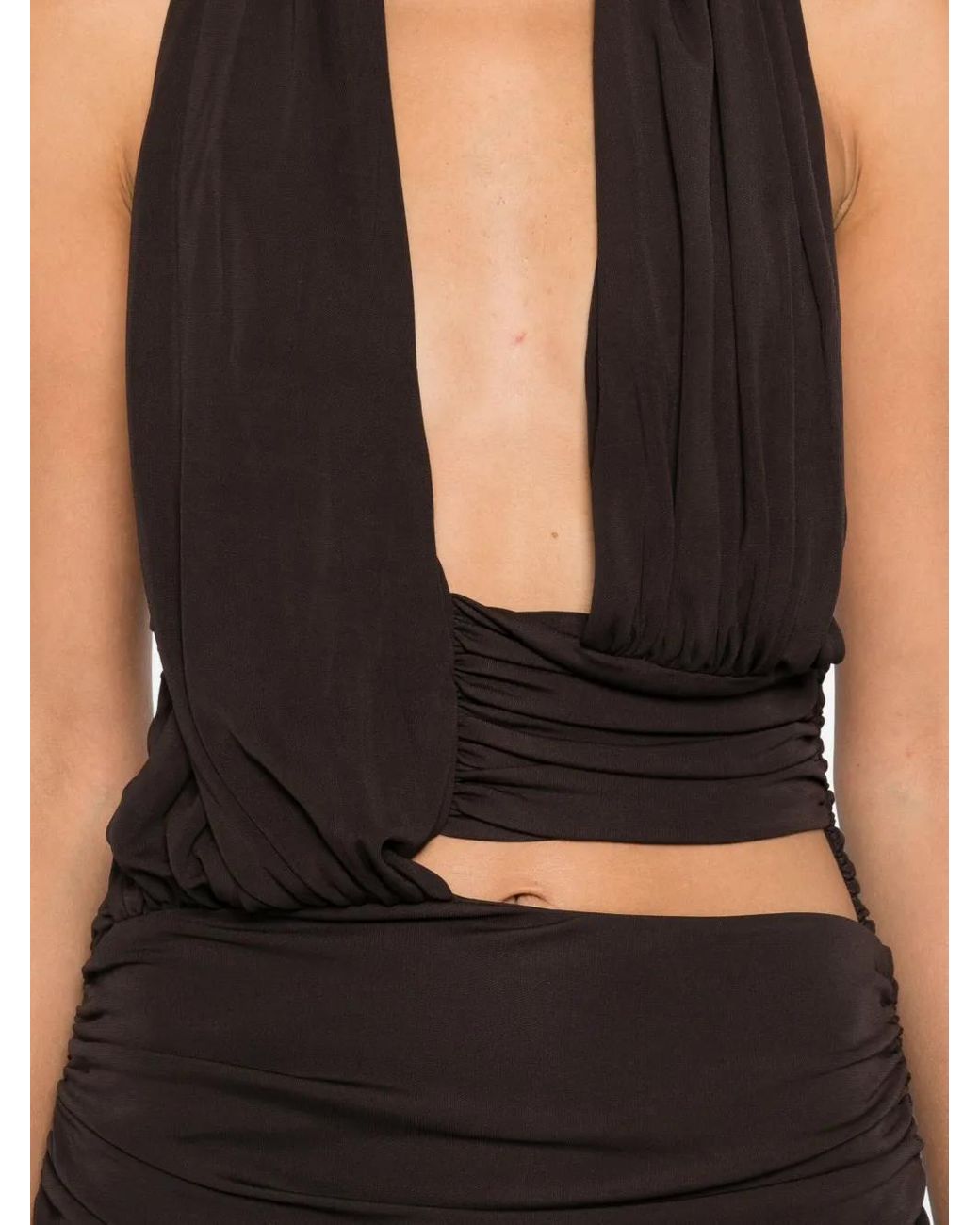 Robe Courte À Design Drapée Christopher Esber en coloris Brown