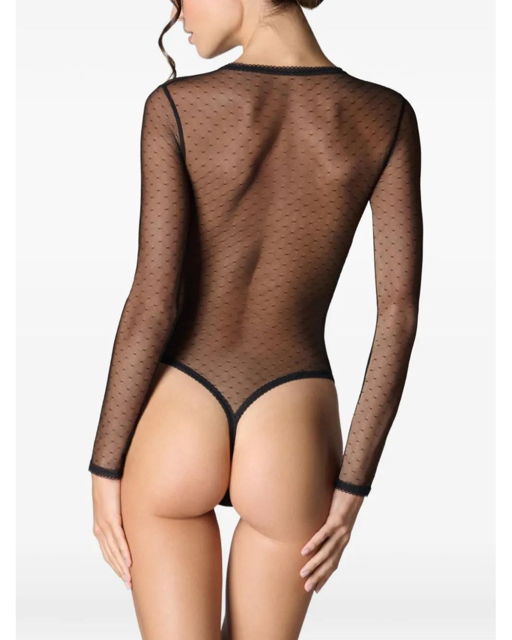 Scandale Gray Cross-Panelled Bodysuit