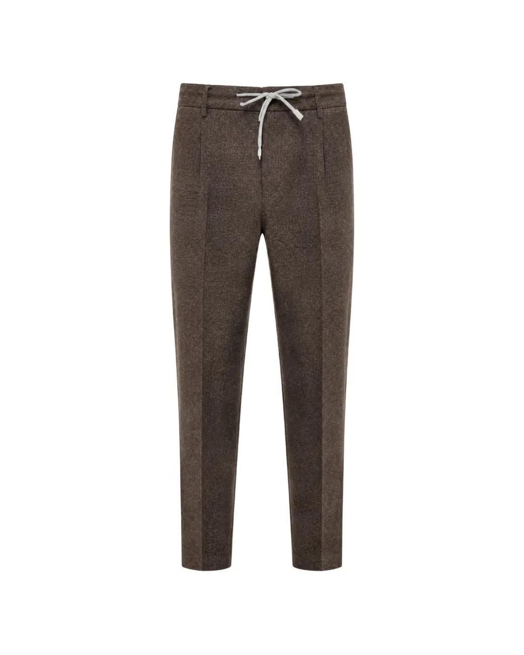 Eleventy Gray Pantalon De Tailleur À Lien De Resserrage for men