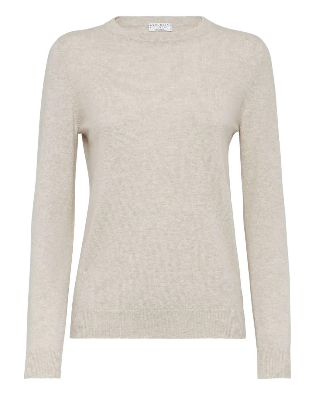 Pull Ajusté Classique Brunello Cucinelli en coloris Natural