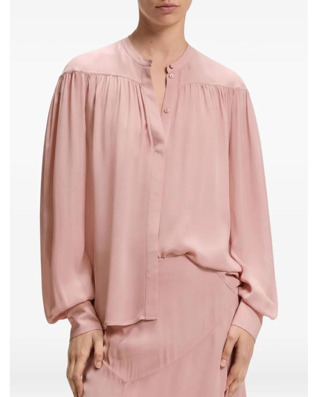 Boss Pink Relaxed-Fit Blouse