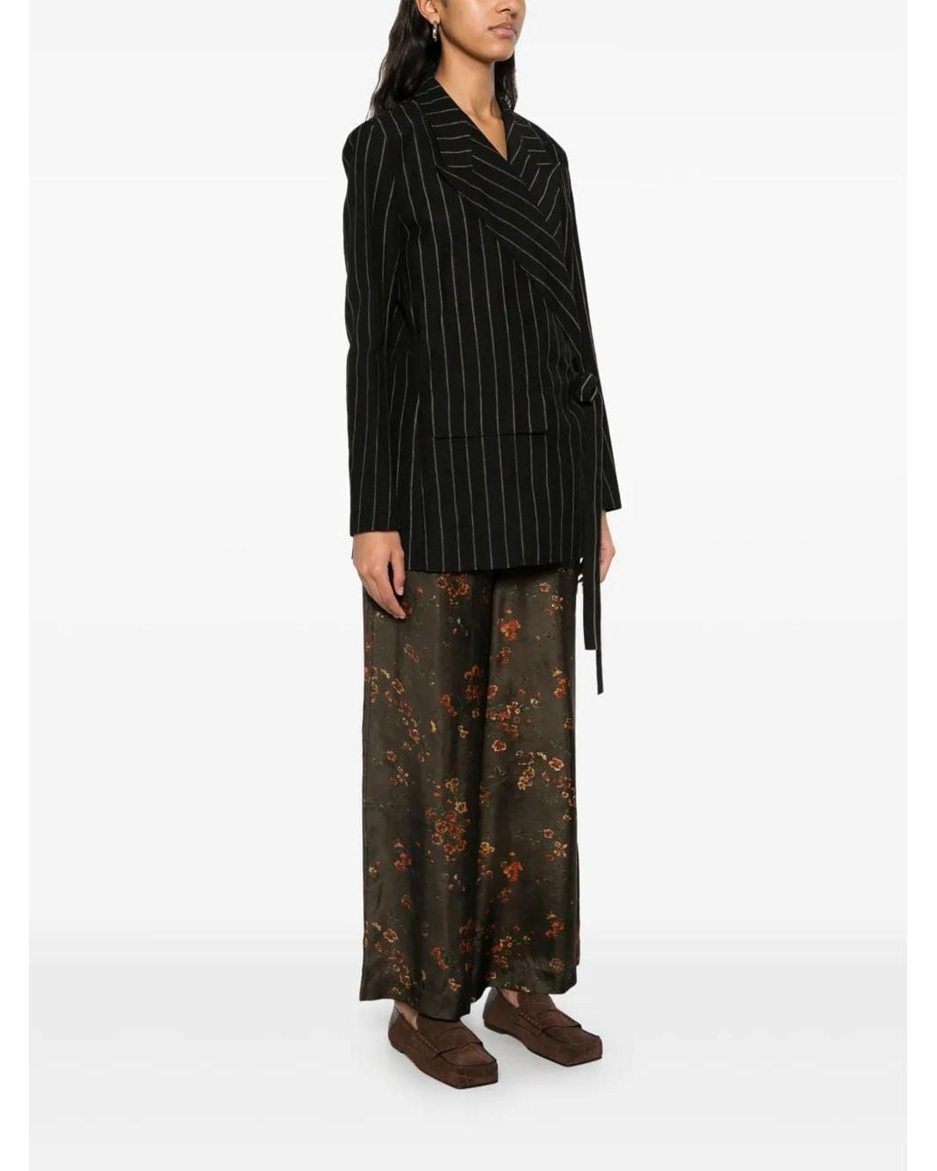 Uma Wang Black Striped Blazer