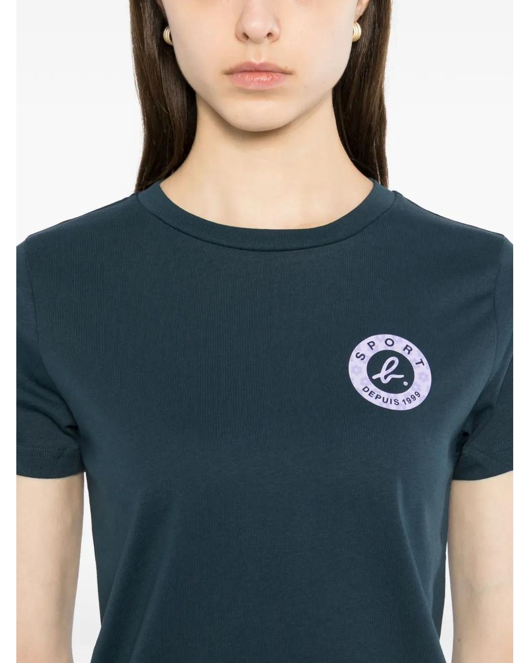 SPORT b. by agnès b. Blue Logo-Print T-Shirt