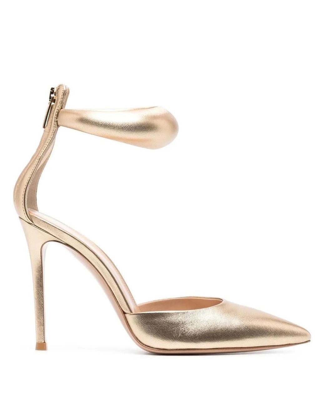Gianvito Rossi Natural Bijoux 105Mm Padded-Strap Pumps