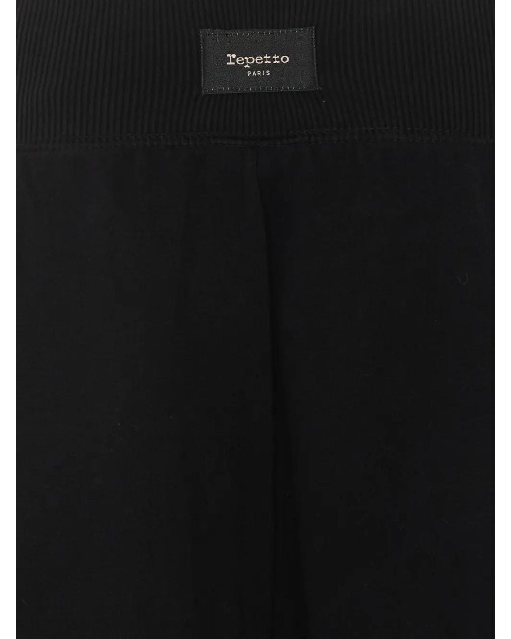 Repetto Black Logo-Patch High-Waisted Track Pants