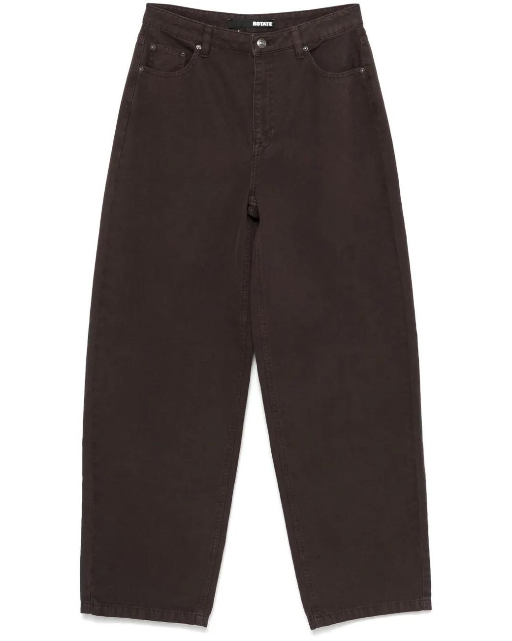 ROTATE BIRGER CHRISTENSEN Gray Wide-Leg Trousers