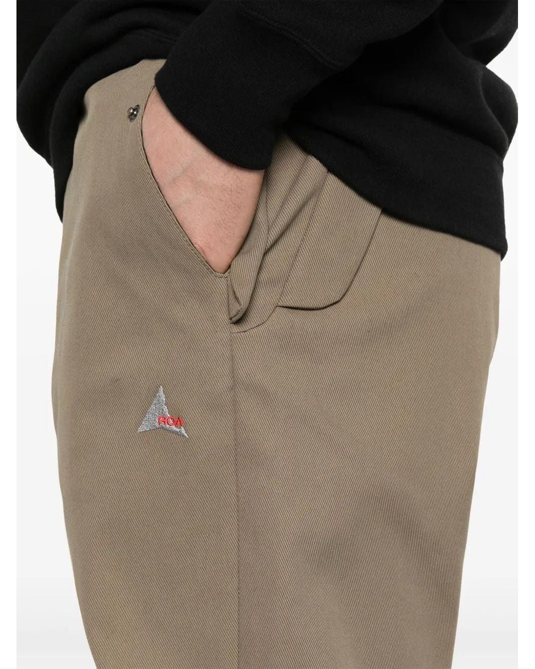 Roa Brown Belted Chinos for men
