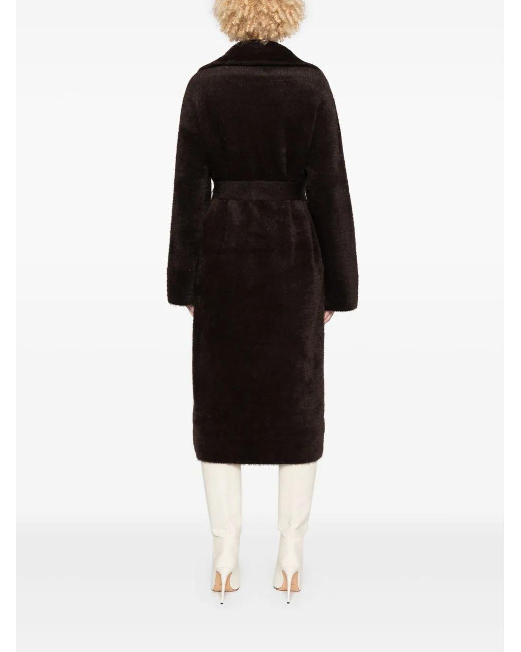 Pinko Black Uvaggio Fur With A Belt