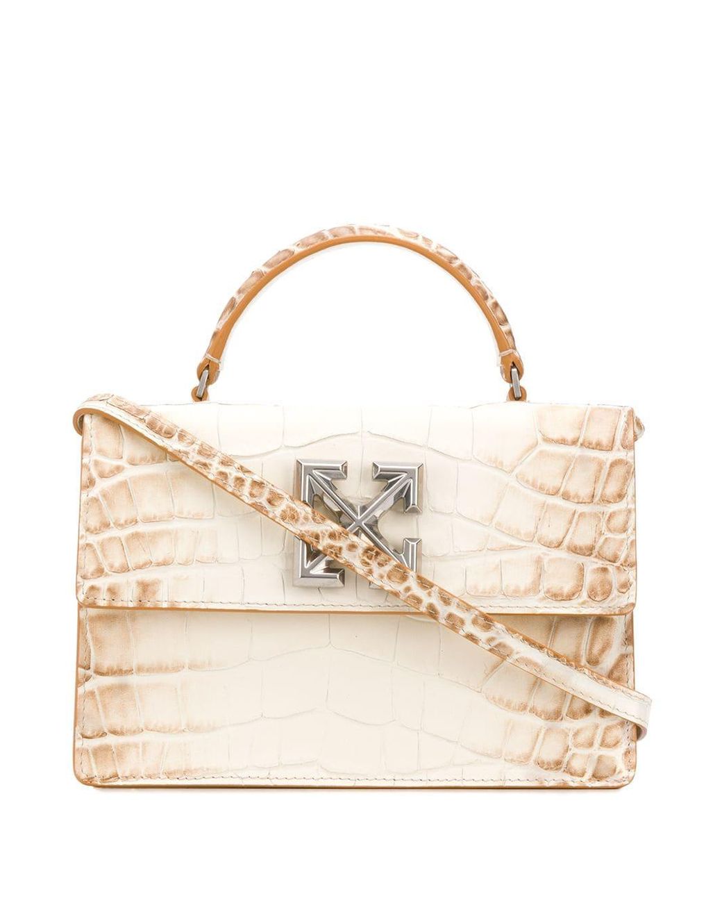 Off White c o Virgil Abloh Jitney 1.4 Crocodile embossed Leather