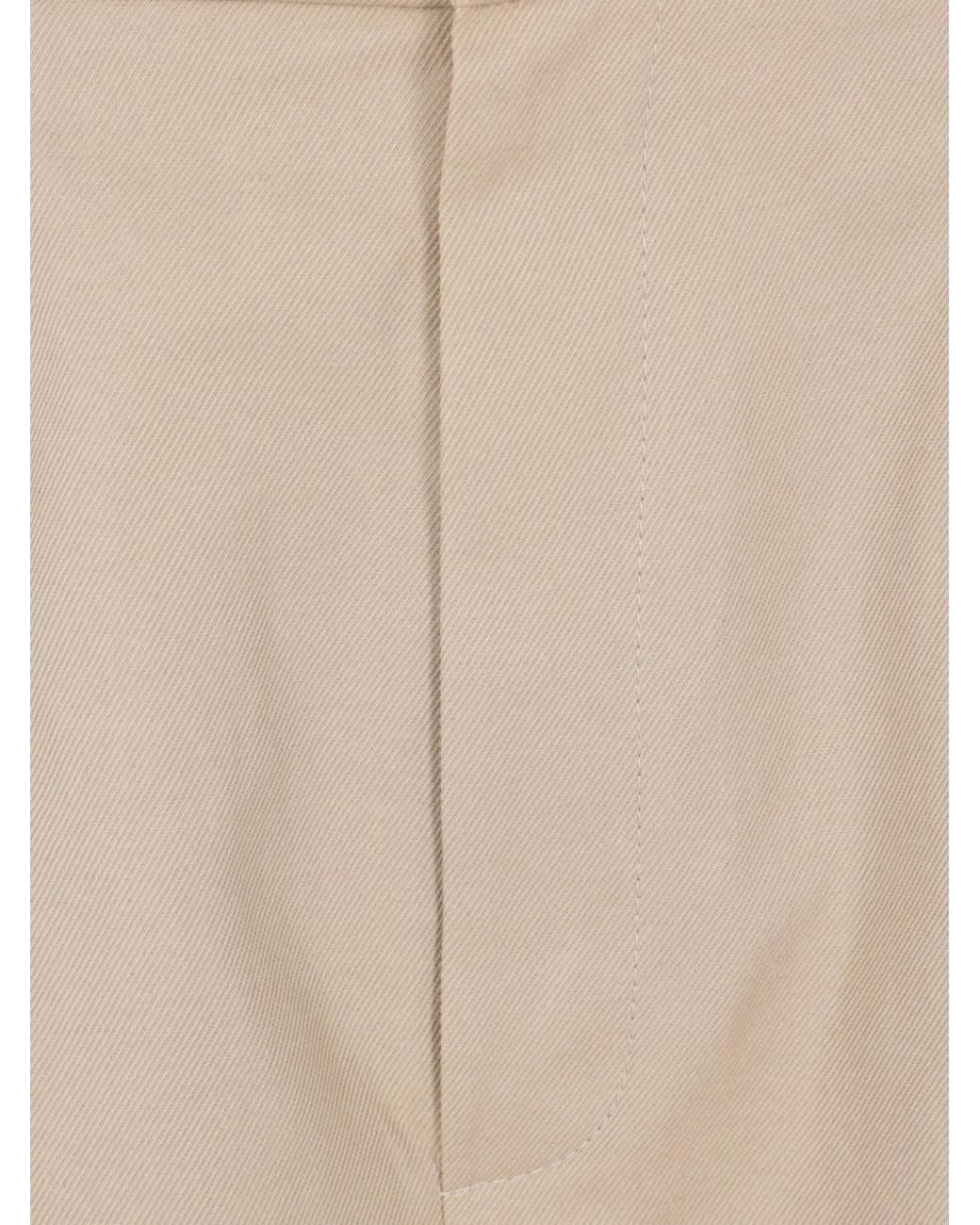 Brunello Cucinelli White Pleated Trousers