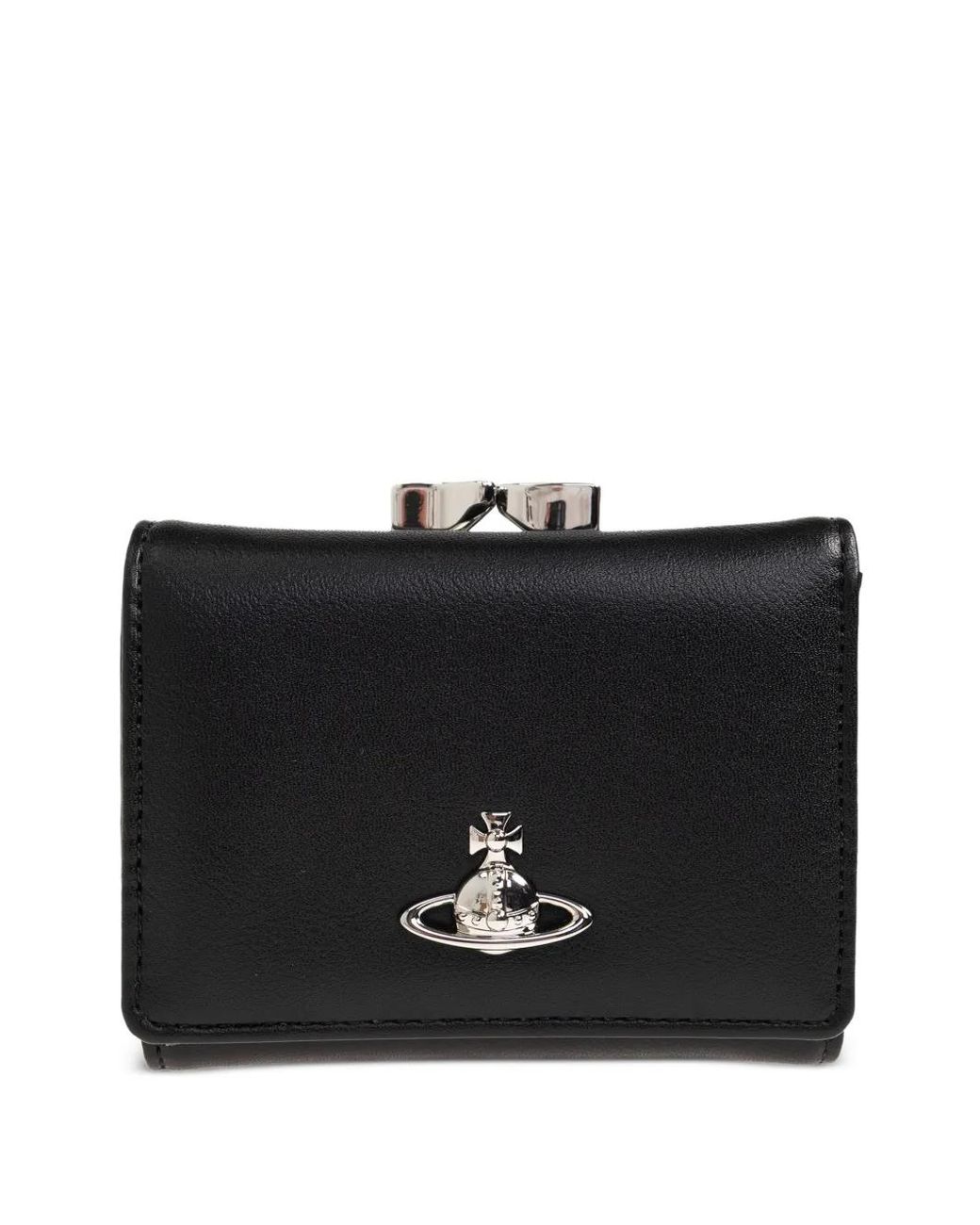 Vivienne Westwood Orb Clasp Wallet in Black | Lyst