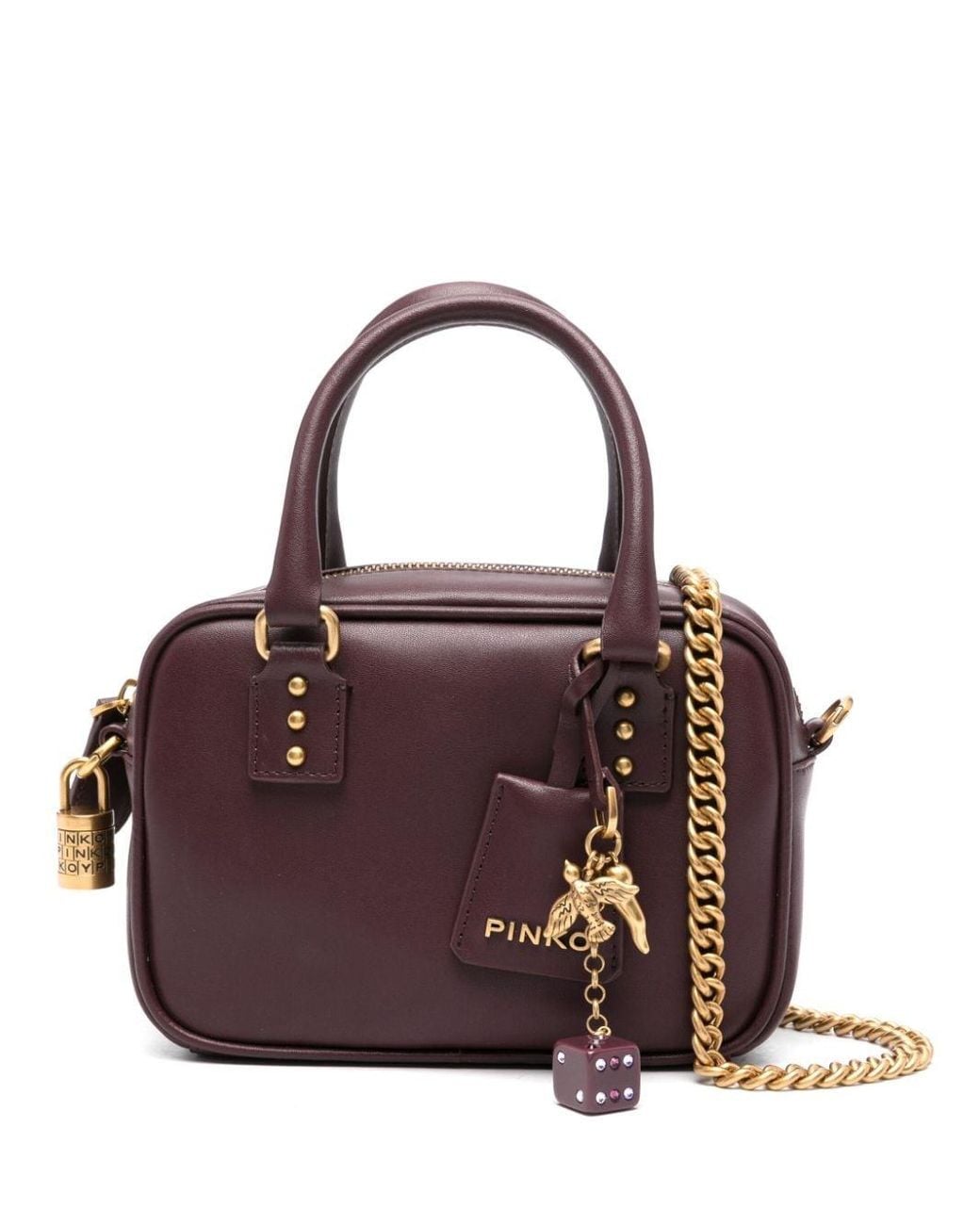 pinko-red-Mini-Bowlingtasche.jpeg display picture 2