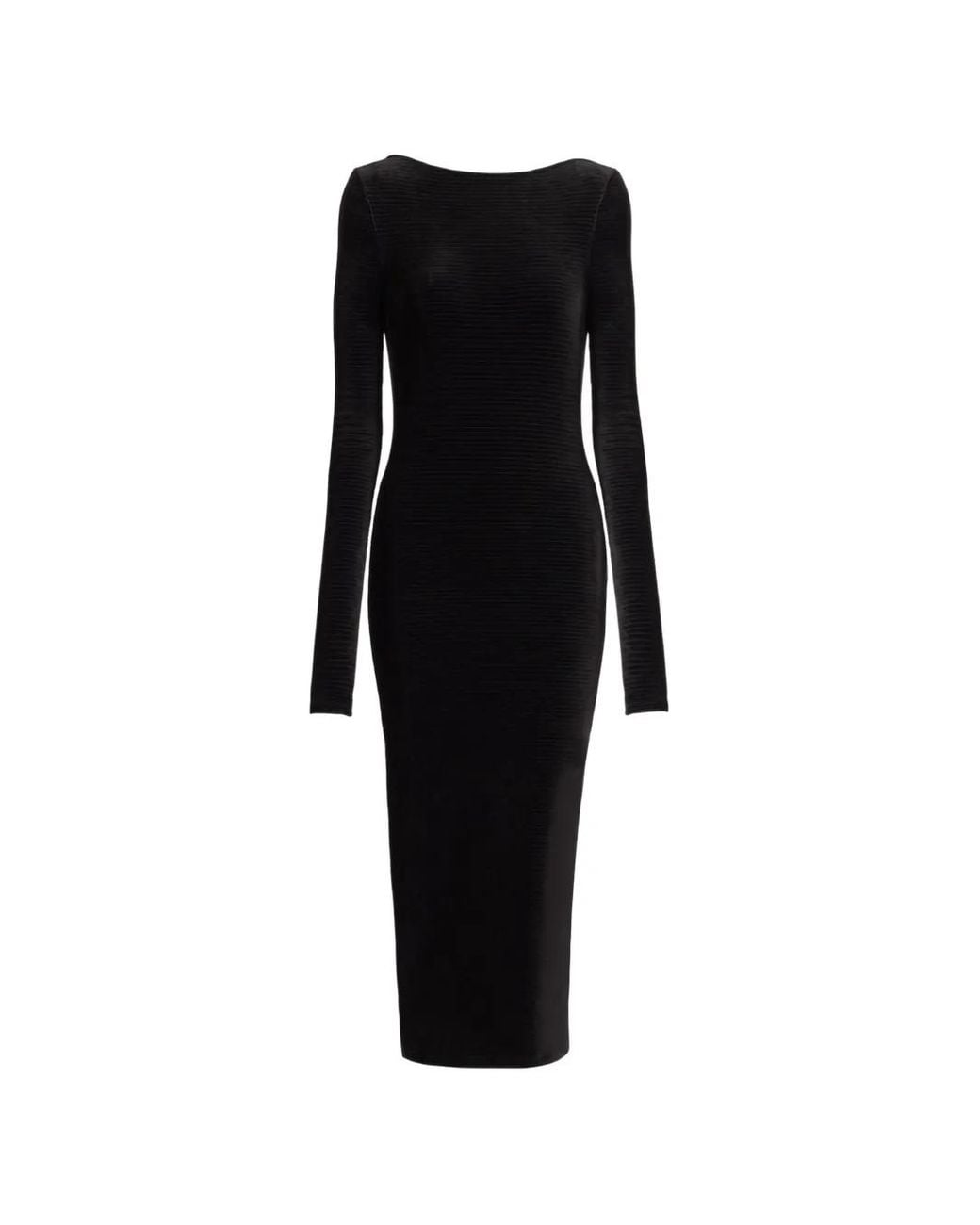 Balmain Black Long Velvet Dress