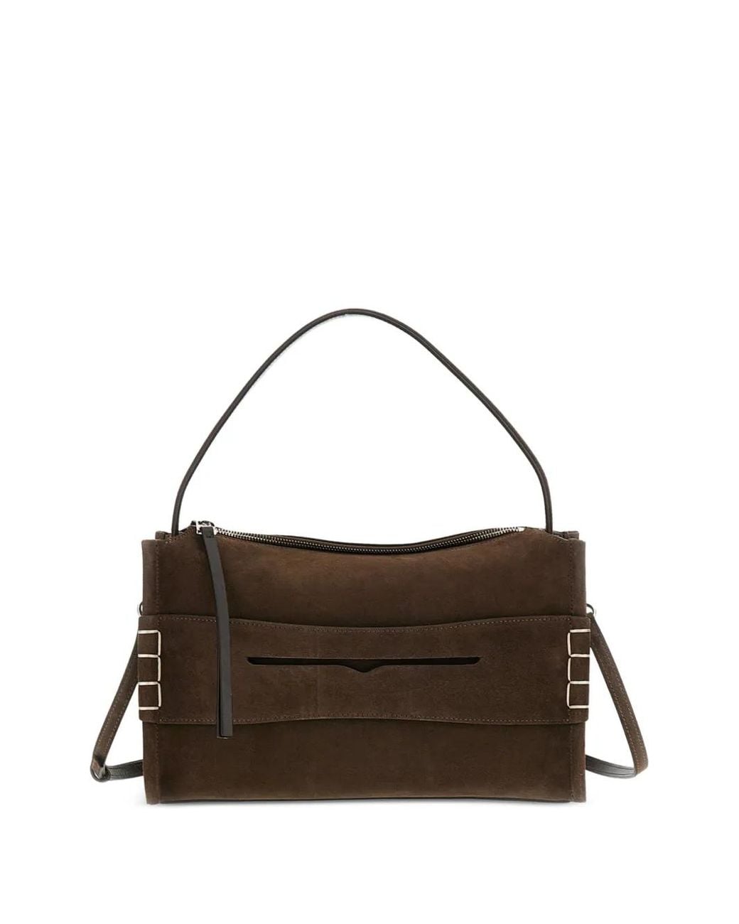 J.W. Anderson Brown Medium Loafer Suede Shoulder Bag