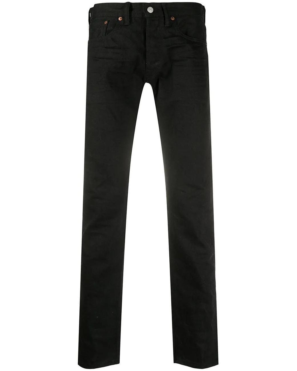 RRL Black Slim-Fit Mid-Rise Jeans for men