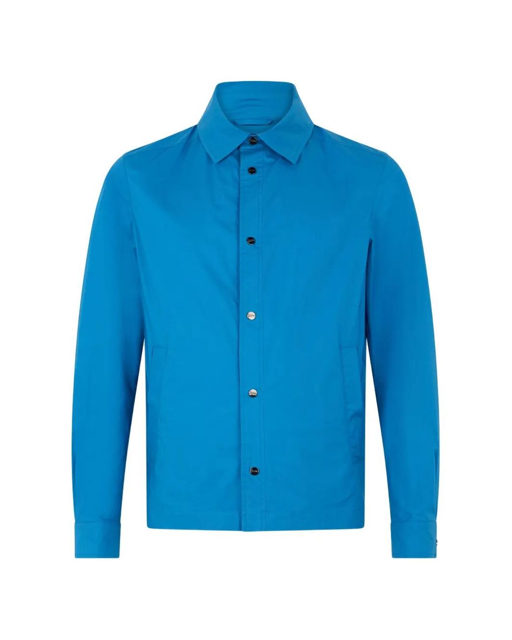 Herno Shirtjack Met Knopen in het Blue voor heren