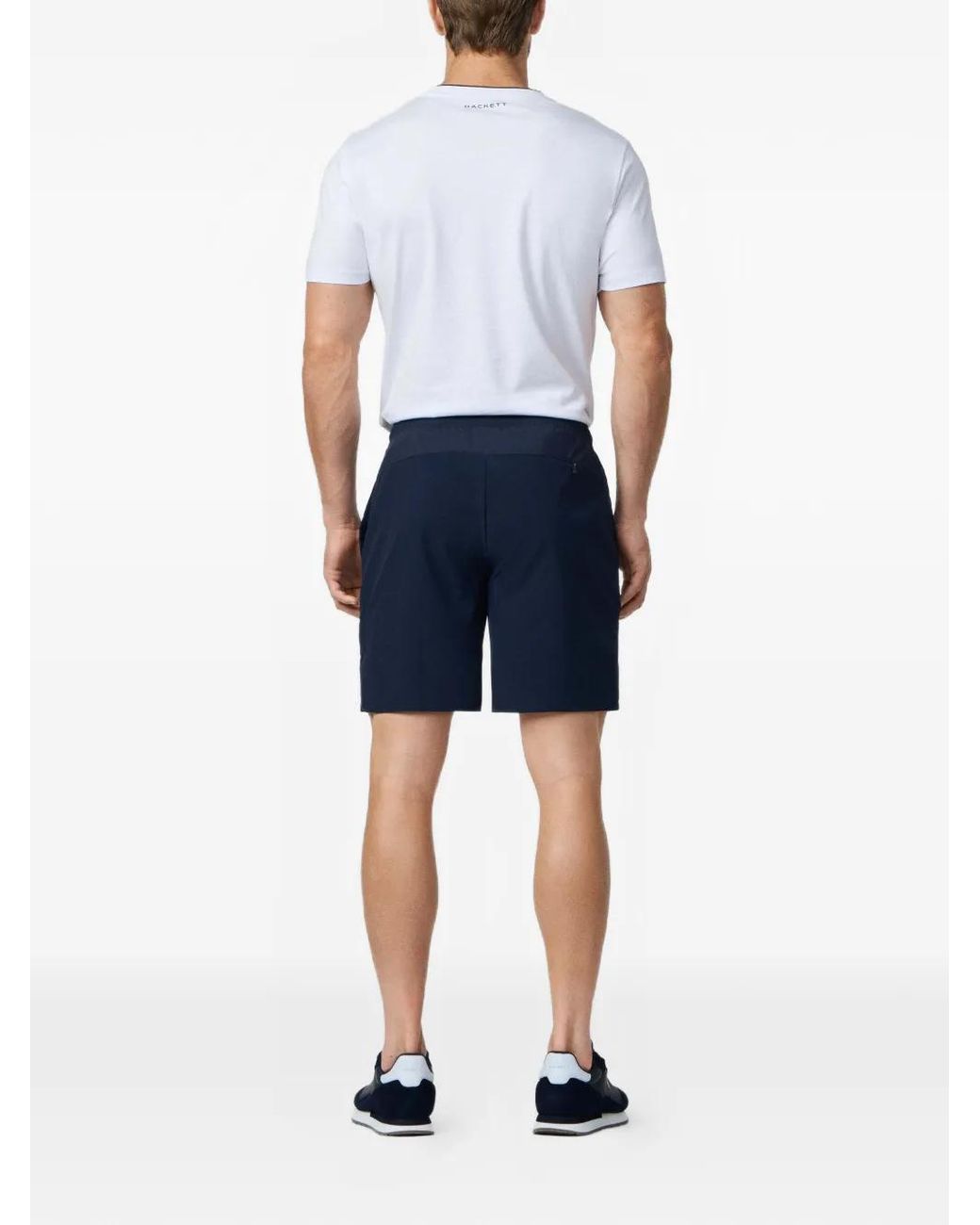 Hackett Blue Logo-Patch Drawstring Shorts for men
