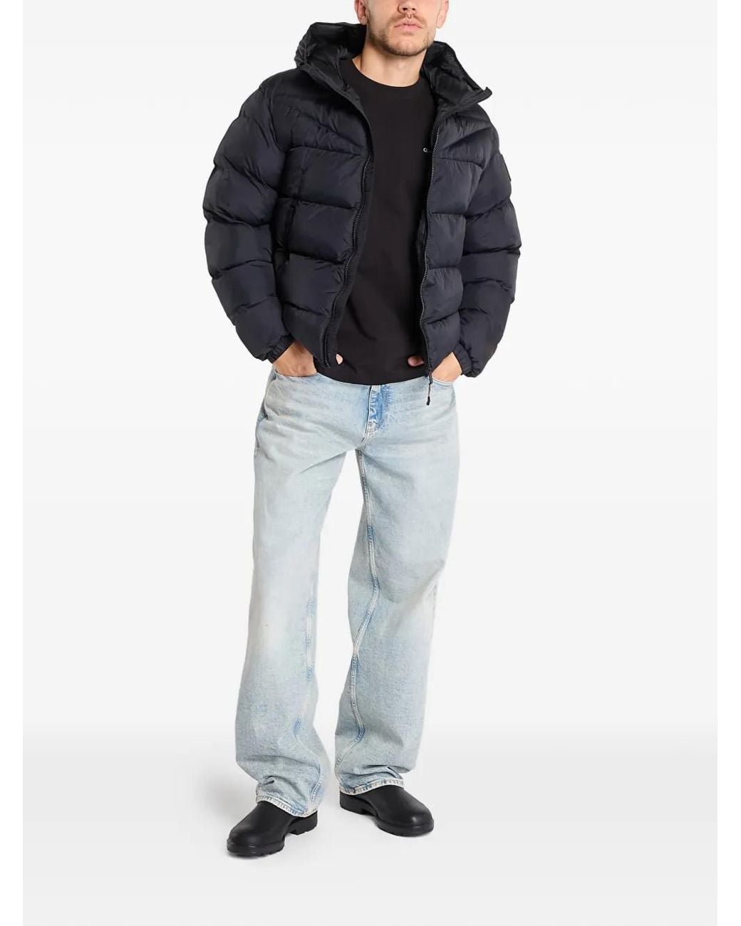 Napapijri Black Hooded Jacket for men
