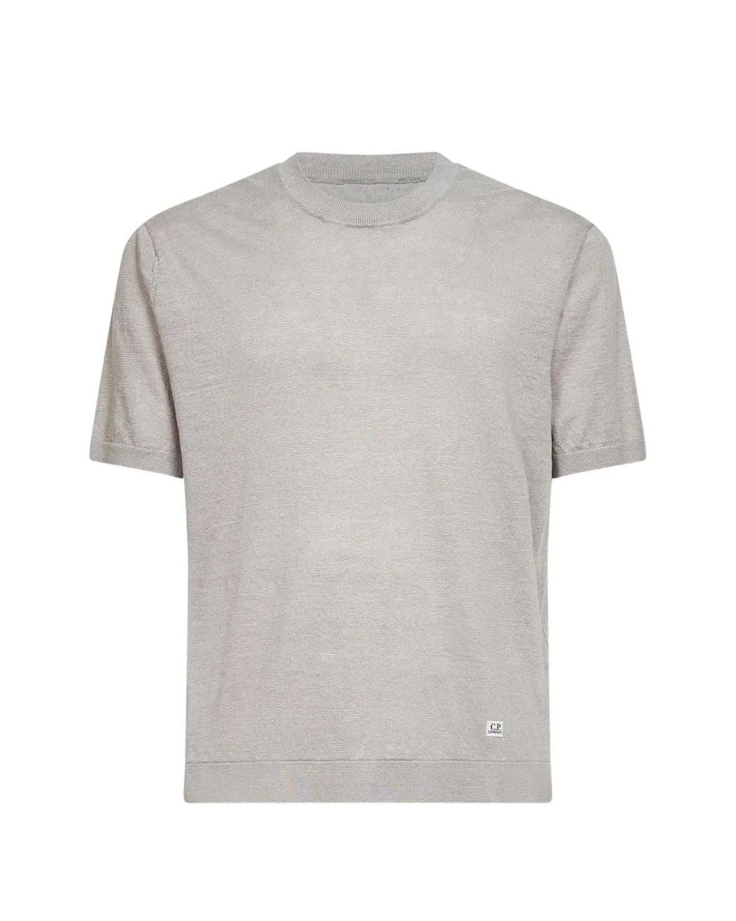 C P Company Gray Short-Sleeved T-Shirt for men