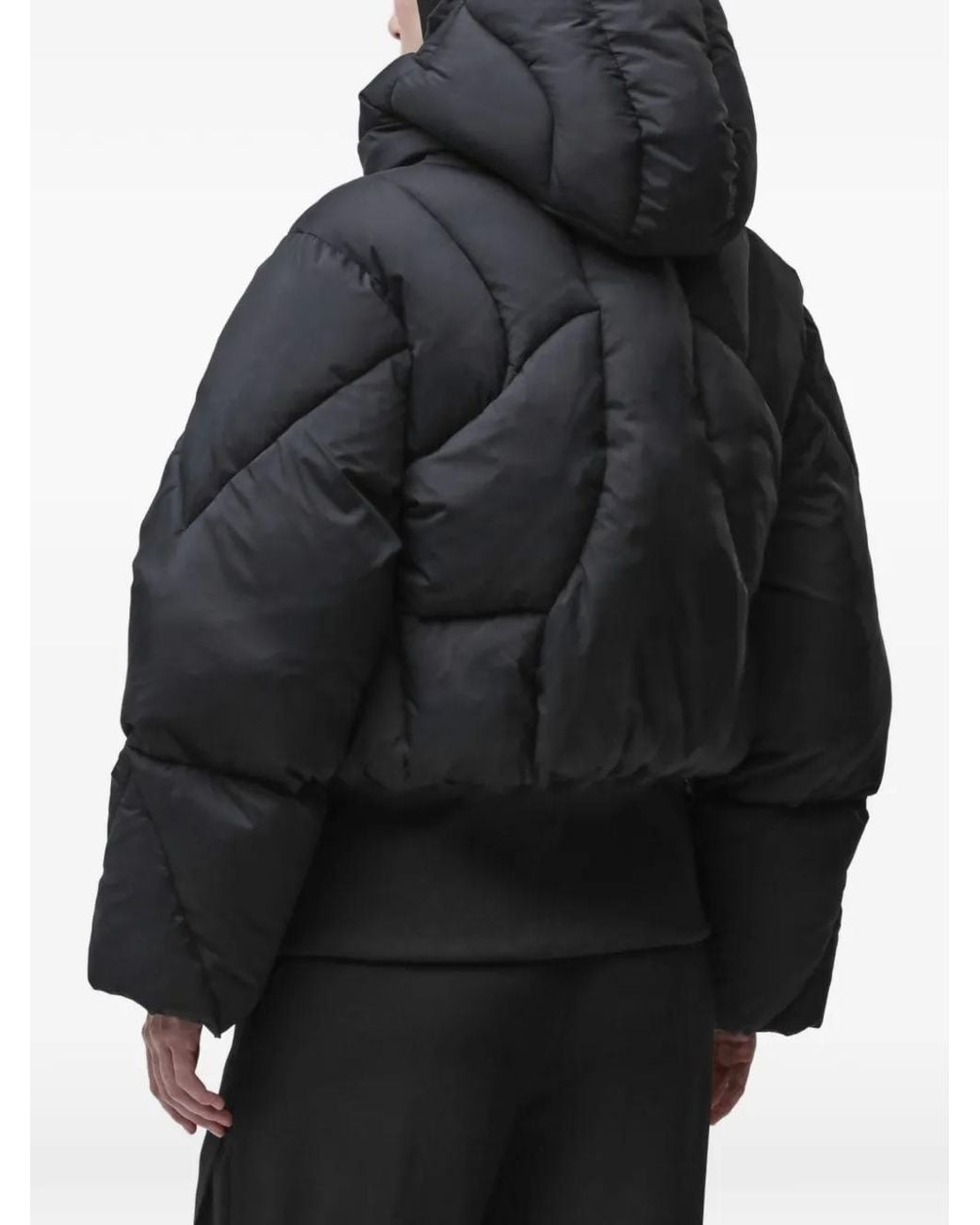 Thom Krom Black Quilted Hooded Jacket