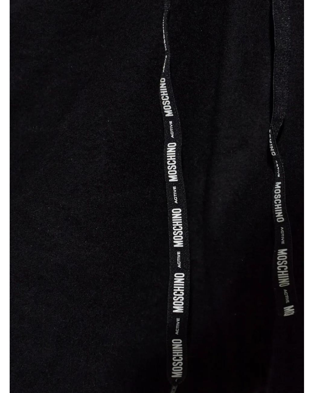 Moschino Black Active Drawstring Track Pants