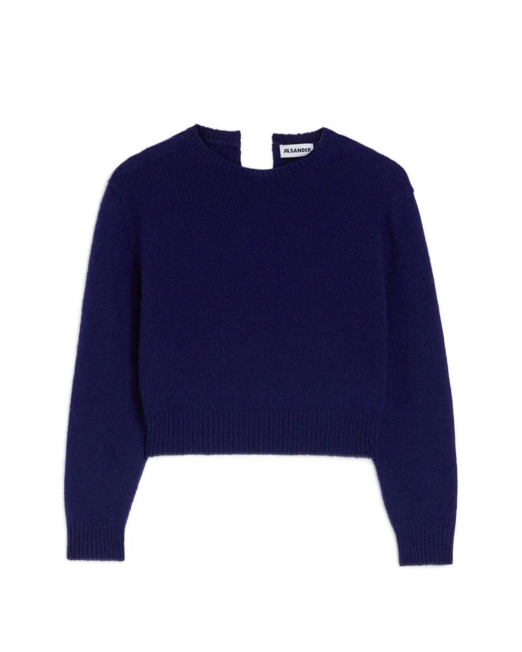 Jil Sander Blue Wool Cropped Sweater for men