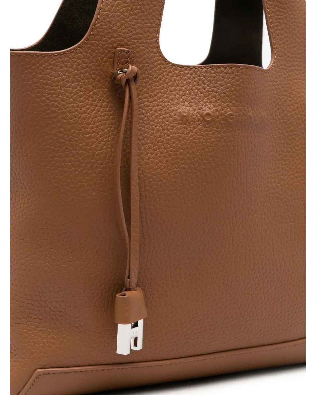 Hogan Brown Small Leather Tote