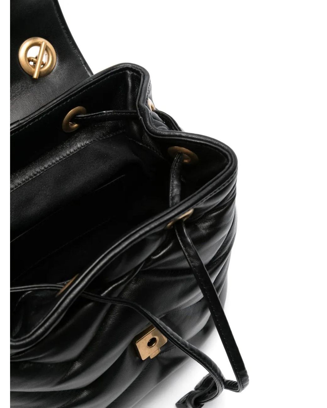 Gucci Black Gg Marmont Backpack