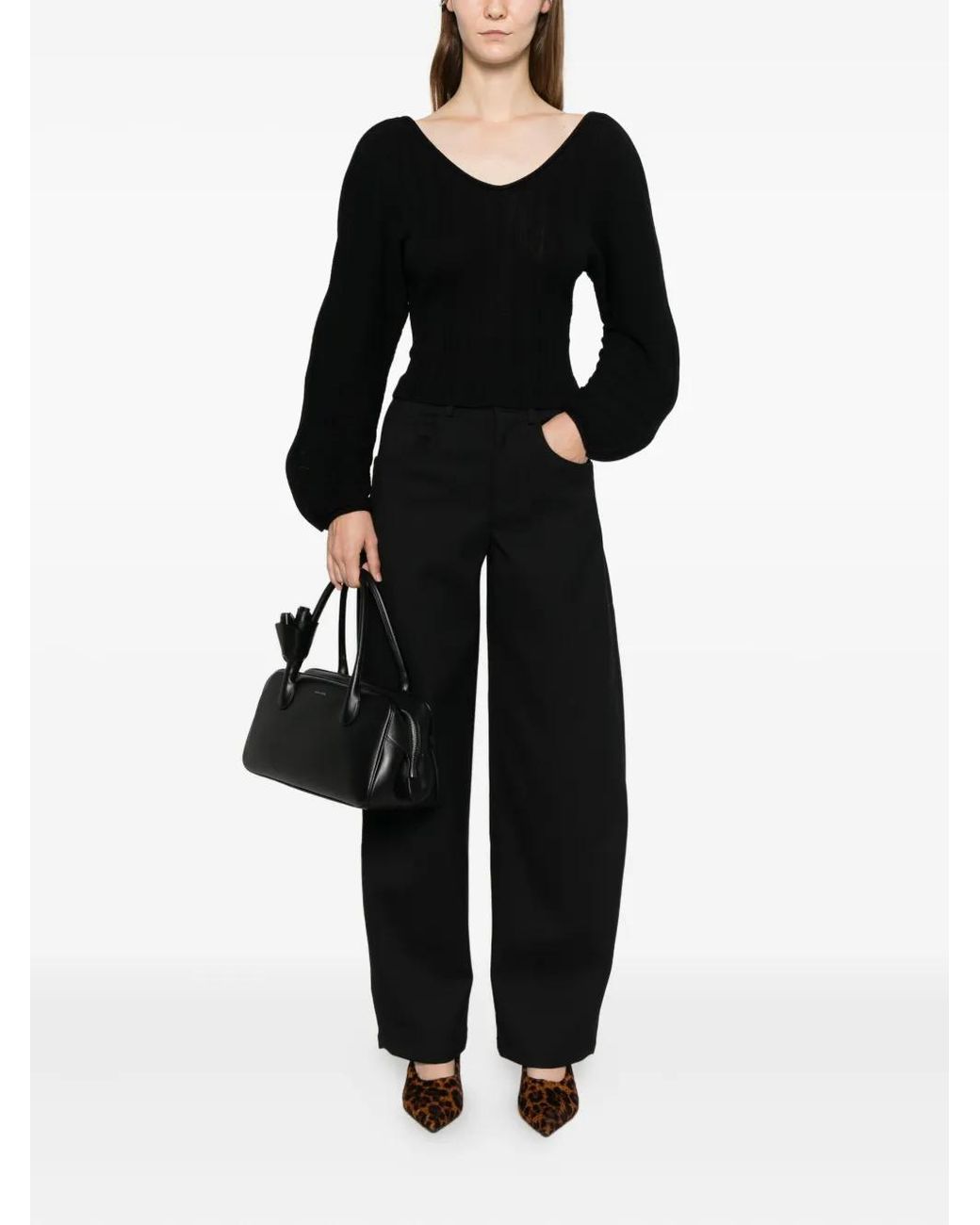 Séfr Black Viola Five-Pocket Trousers
