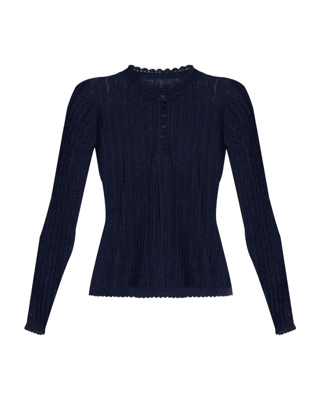 Ulla Johnson Blue Top "Delia"