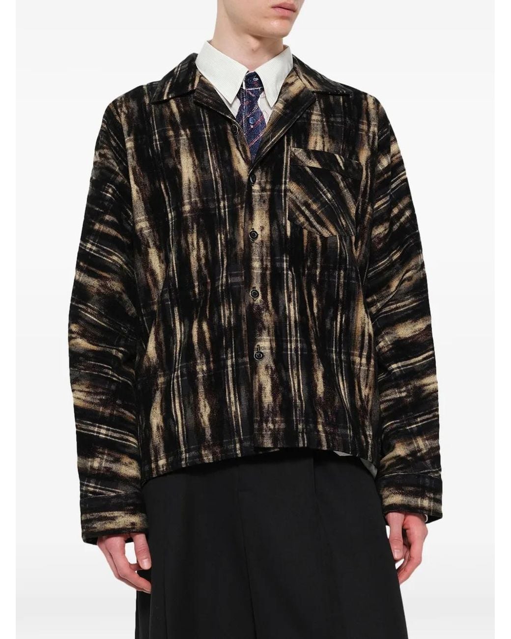 Doublet Black Chest-Pocket Shirt for men