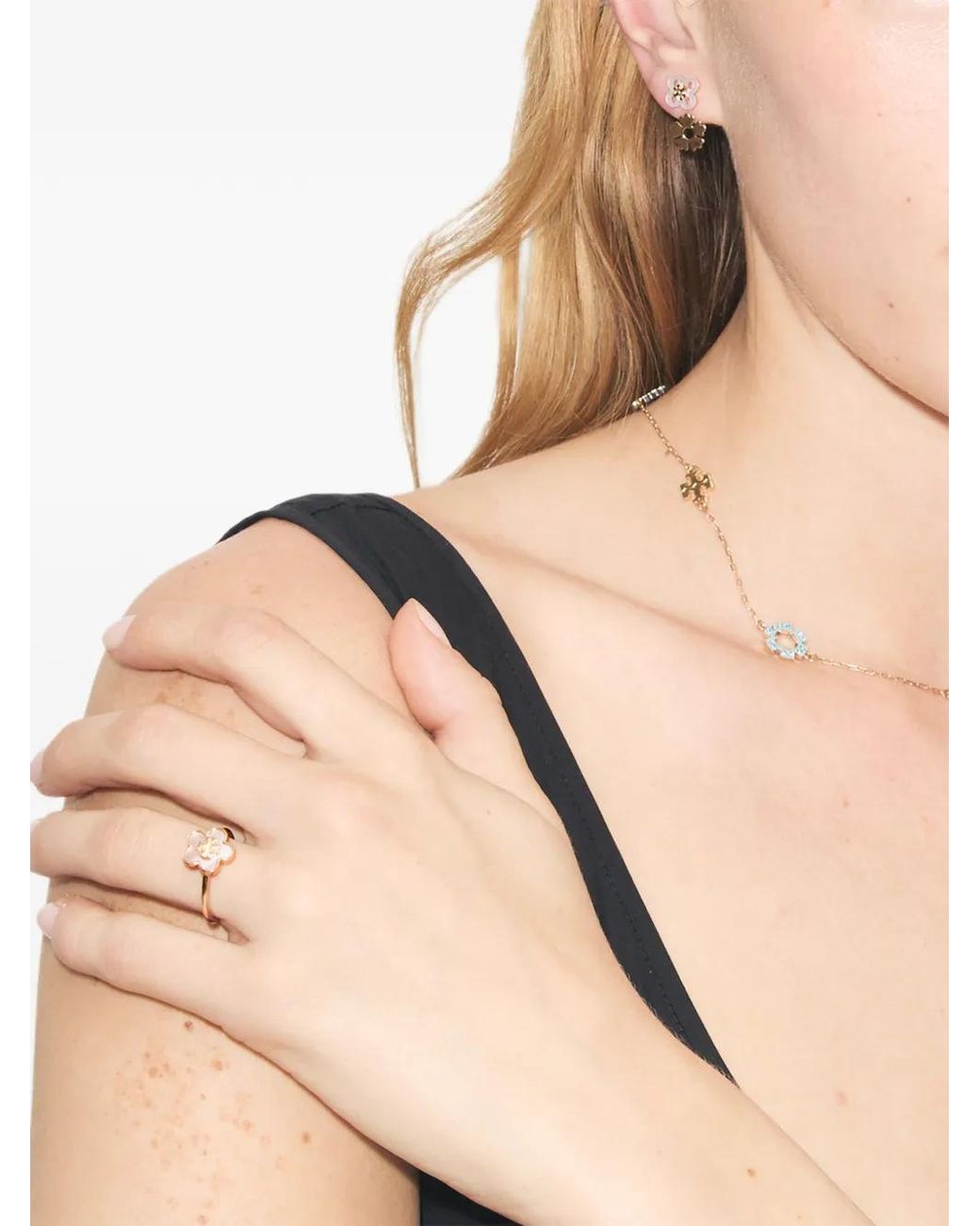 Tory Burch Metallic Forget Me Not Ring