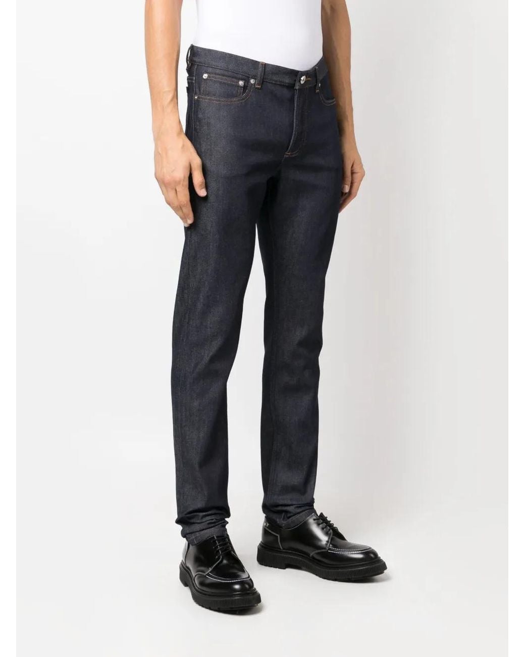 A.P.C. Blue Straight-Leg Jeans for men