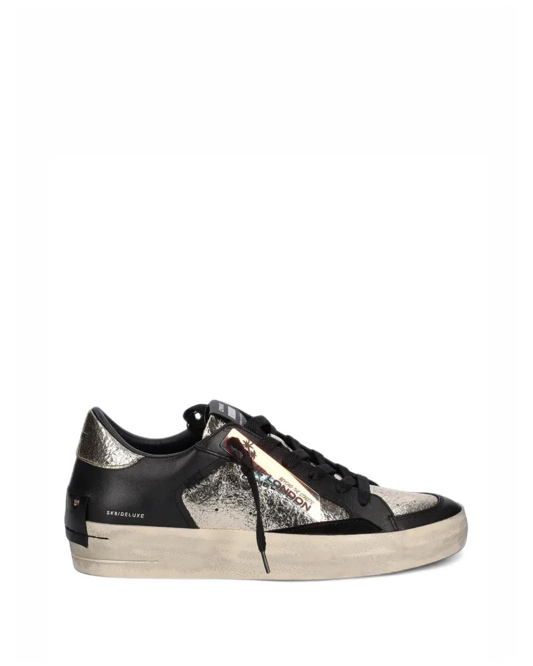 Crime London Black Skate Deluxe Sneakers