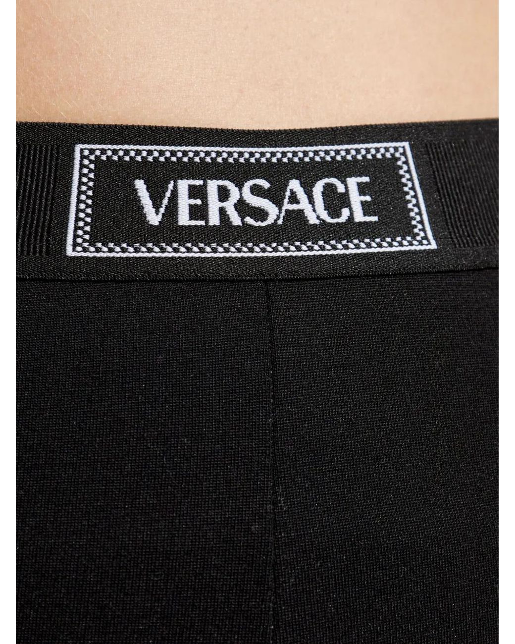 Versace Leren Legging in het Black