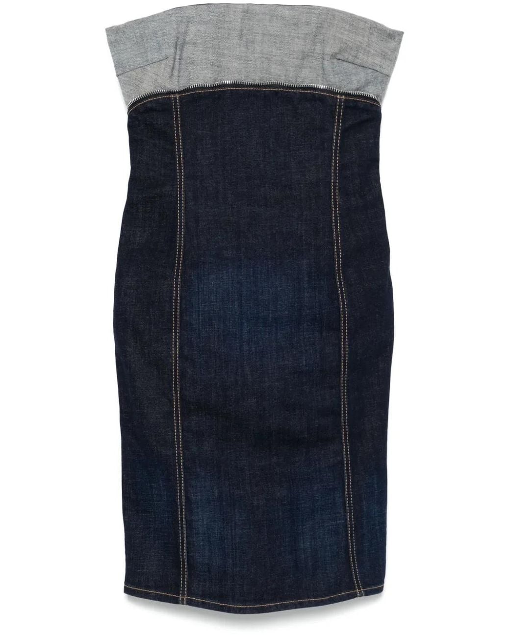 DSquared² Blue Upside Denim Mini Dress