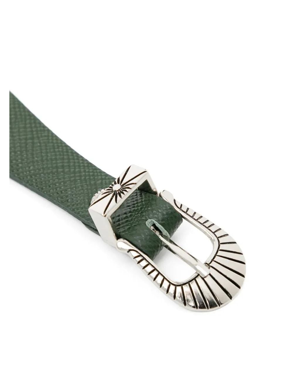 Toga Metallic Ring Detail Leather Watch Strap for men