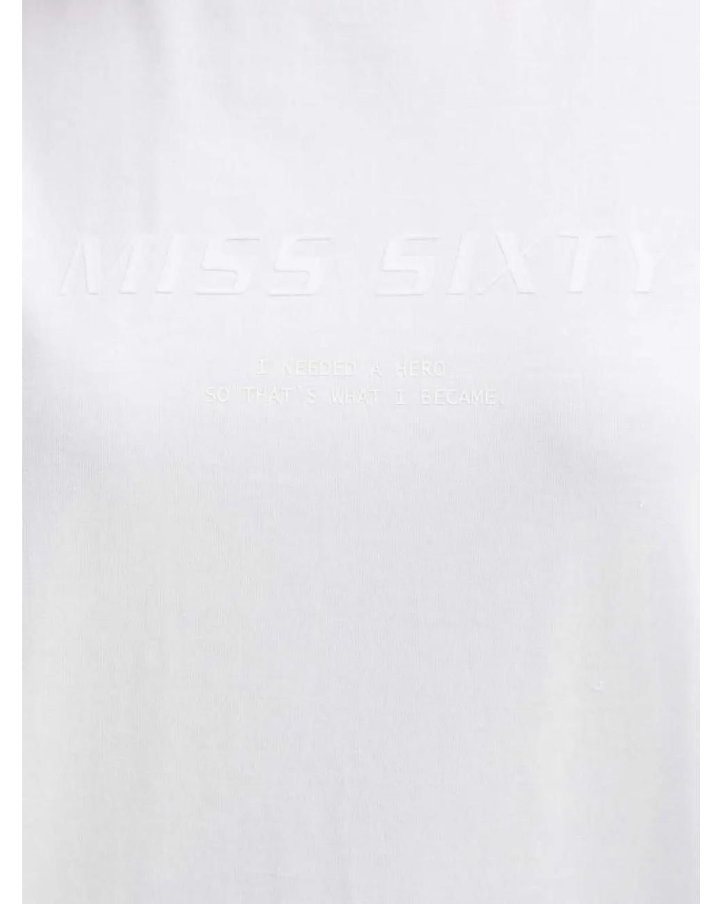 Miss Sixty White Logo-Embossed T-Shirt