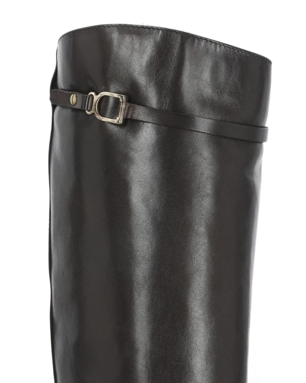 Julie Dee Black Buckle-Embellishment Boots