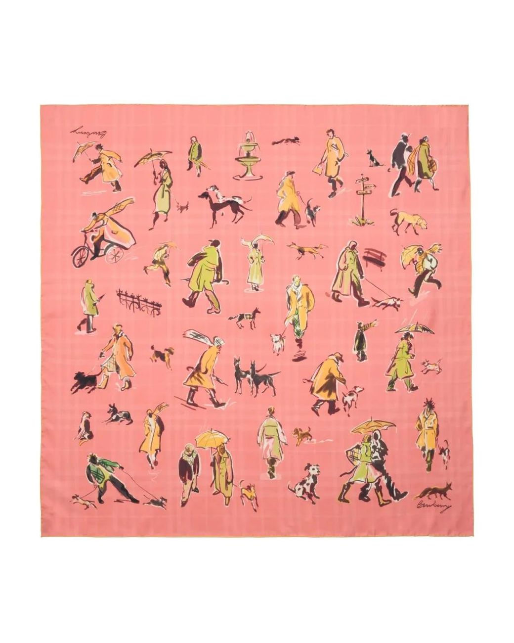 Burberry Pink Paws On Parade Scarf