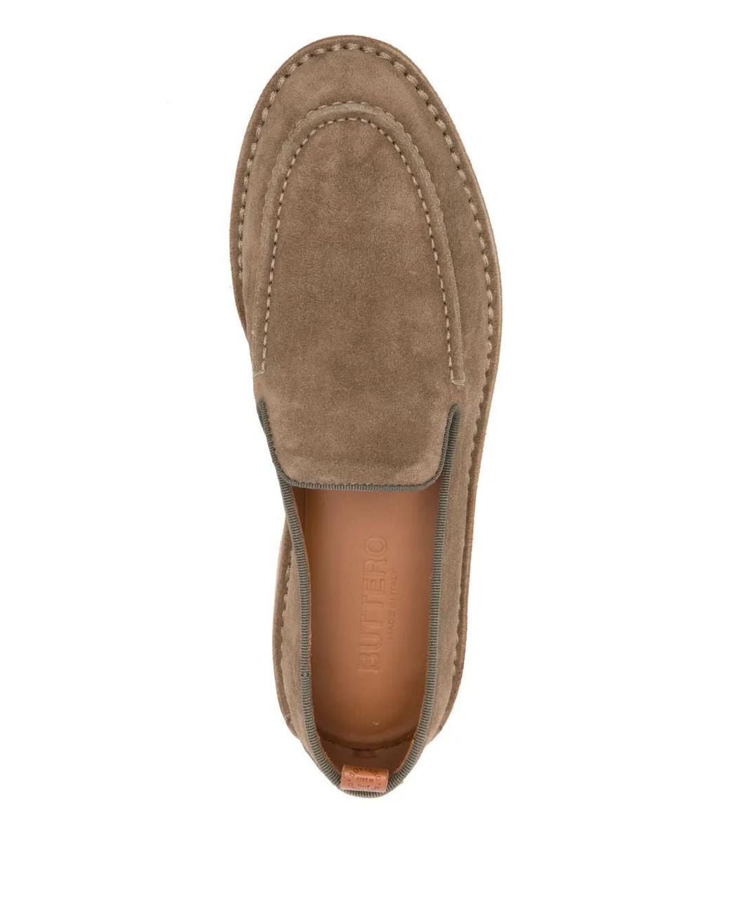 Buttero Brown Suede Loafers for men