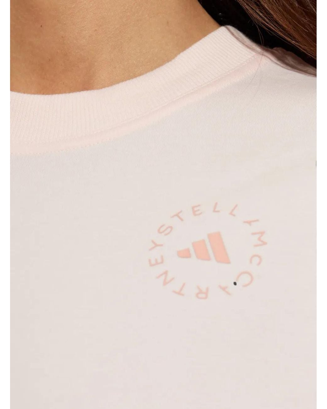 Adidas By Stella McCartney White X Stella Mccartney Logo-Print T-Shirt