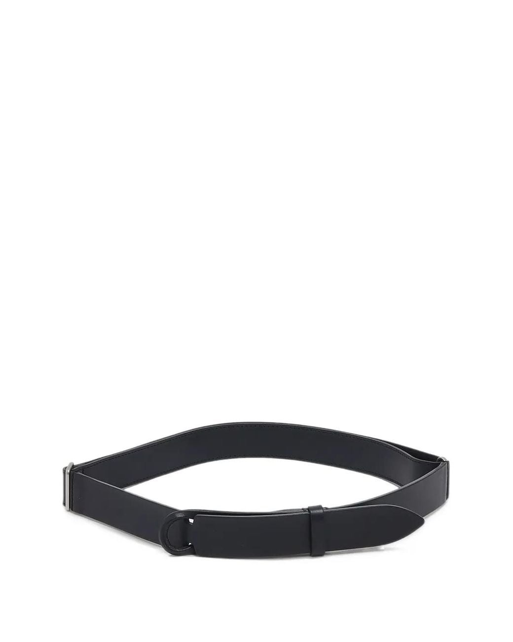 Orciani White Loop-Fastening Leather Belt for men