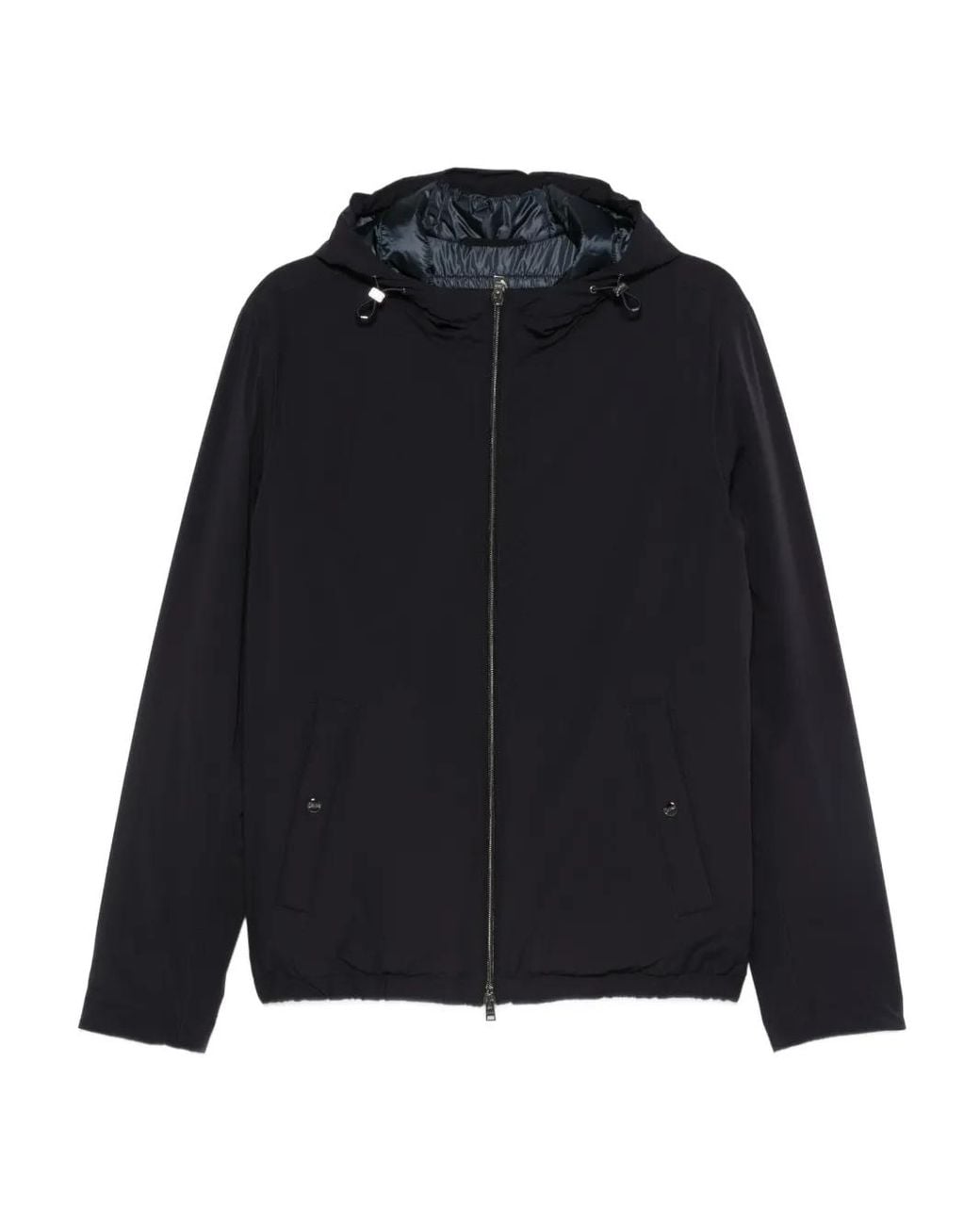 Chaqueta Con Cremallera Y Capucha Herno de hombre de color Black