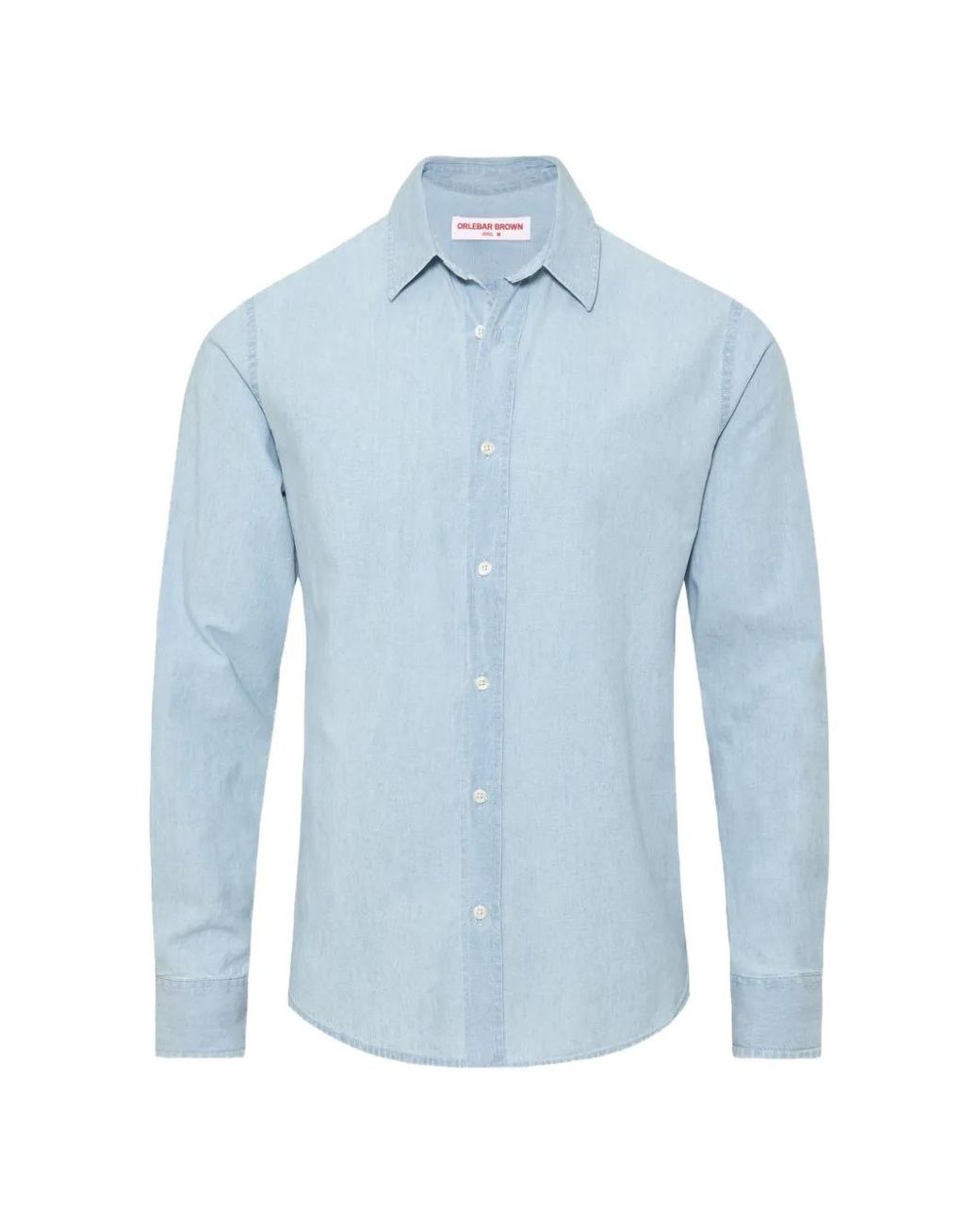 Orlebar Brown Giles Chambray Overhemd in het Blue voor heren
