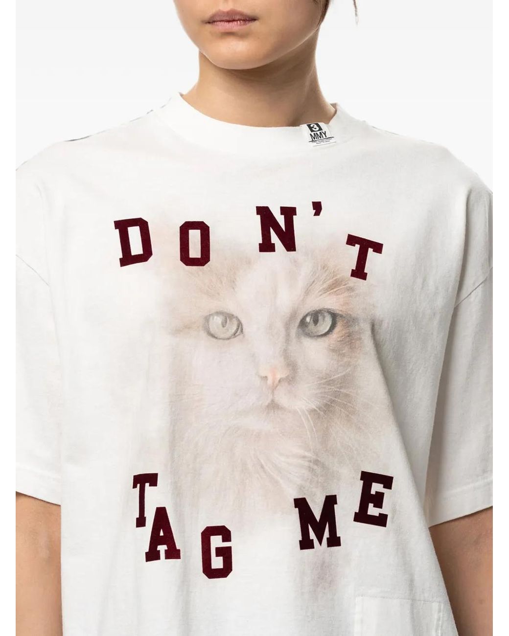 Maison Mihara Yasuhiro White Cat-Printed T-Shirt