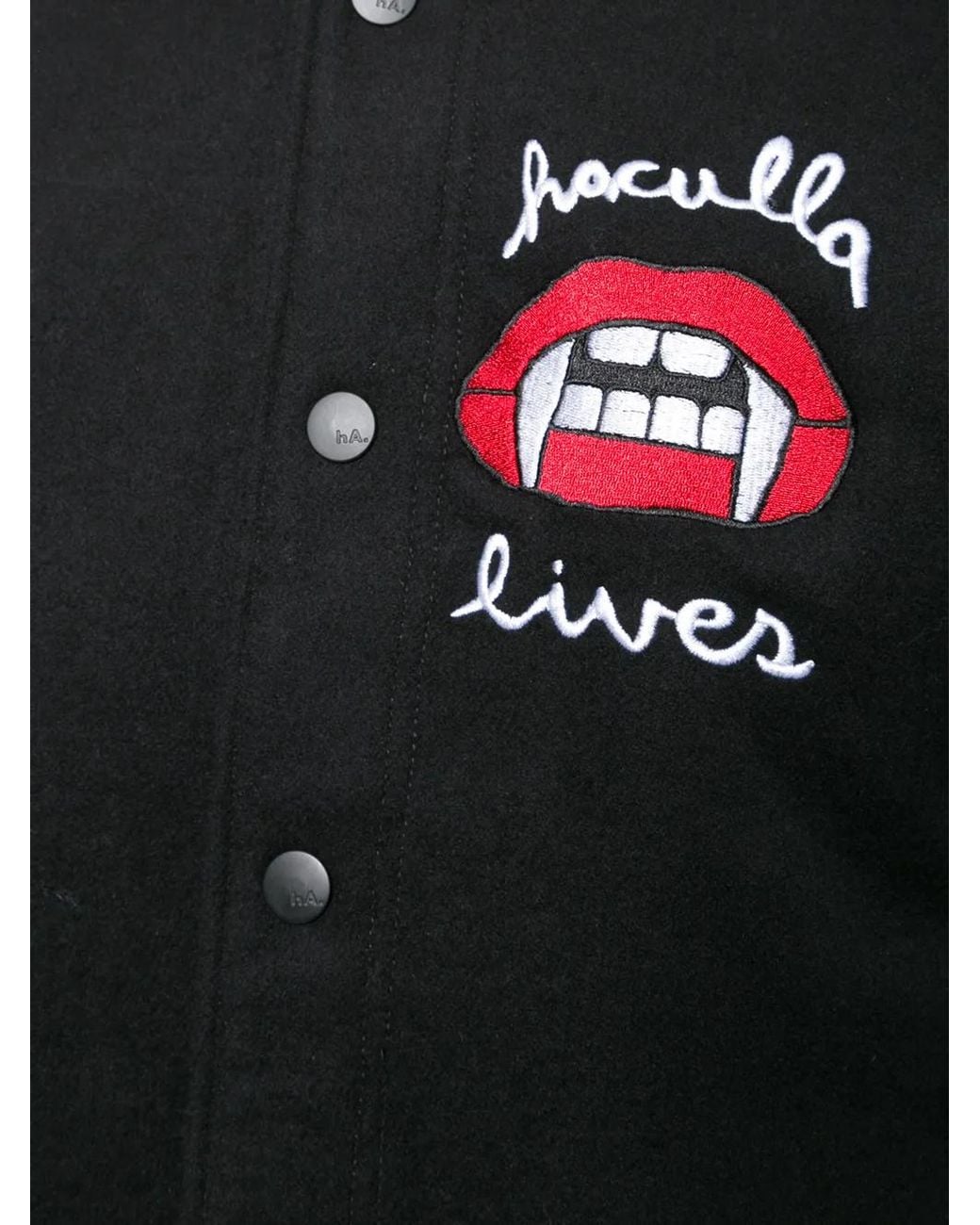 Haculla Black Lost Breed Patch Bomber Jacket for men